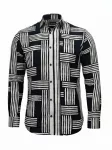 Radwa Mar&scaron;kiniai 'Men's Viscose multicolor pattern shirt' juoda