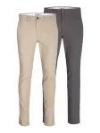 JACK & JONES &bdquo;Chino&ldquo; stiliaus kelnės 'JJIMarco JJDave' smėlio spalva / grafito