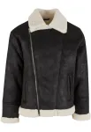 Urban Classics Demisezoninė striukė juoda / balta