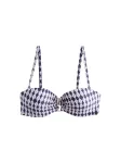 Next Bikinio vir&scaron;utinė dalis tamsiai mėlyna / alyvinė spalva / balta