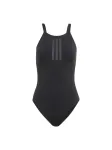 ADIDAS PERFORMANCE Sportinis maudymosi kostiumėlis '3-STRIPES HIGH NECK 2-WAY STRAPS PEACHSOFT' tamsiai pilka / juoda