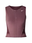 NIKE Sportiniai mar&scaron;kinėliai be rankovių ciklameno spalva / burgundi&scaron;ko vyno spalva / balta