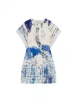 Desigual Suknelė 'M. C. Lacroix' mėlyna / vandens spalva / juoda / natūrali balta