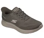 SKECHERS Sportbačiai be auliuko 'GO WALK FLEX - MASTER' &scaron;okolado spalva / rausvai pilka / pastelinė žalia