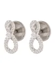 Swarovski Auskarai sidabrinė / skaidri spalva