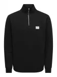Only & Sons Megztinis be užsegimo 'ONSDAWSON' juoda / balta