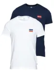 LEVI'S &reg; Mar&scaron;kinėliai 'Graphic Crewneck T-Shirt - 2 Pack' tamsiai mėlyna / raudona / balta