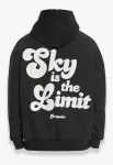 Dropsize Megztinis be užsegimo 'Sky Is The Limit' juoda / balta