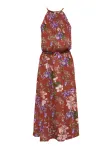 ONLY Vasarinė suknelė 'ONLNOVA' žalia / purpurinė / rožių spalva / raudona