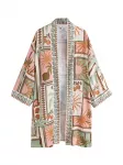 Next Kimono &scaron;viesiai žalia / mandarinų spalva / rožių spalva / vilnos balta