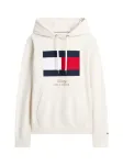 TOMMY HILFIGER Megztinis be užsegimo gelsvai pilka spalva / tamsiai mėlyna / raudona