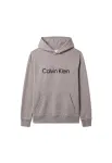 Calvin Klein Megztinis be užsegimo margai pilka / juoda
