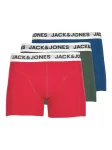 JACK & JONES Boxer trumpikės 'JACRikki' raudona / juoda / balta