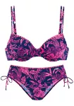 VENICE BEACH Bikinis tamsiai mėlyna jūros spalva / &scaron;viesiai rožinė