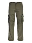 JACK & JONES Laisvo stiliaus kelnės 'JPSTKane Dover' rusvai žalia