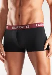 BUFFALO Boxer trumpikės pilka / benzino spalva / tamsiai raudona / juoda