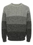 Only & Sons Megztinis 'ONSBirk' tamsiai pilka / margai pilka