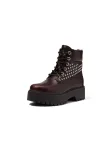 TIMBERLAND Suvarstomieji kulk&scaron;nis dengiantys batai burgundi&scaron;ko vyno spalva / sidabrinė