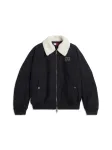 Tommy Jeans Demisezoninė striukė juoda / balta
