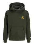 Jack & Jones Junior Megztinis be užsegimo 'JORFrederiksberg' kario spalva / tamsiai žalia