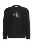 Calvin Klein Jeans Megztinis be užsegimo garstyčių spalva / juoda / balta