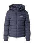 GUESS JEANS Demisezoninė striukė tamsiai mėlyna / balta