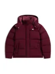 Tommy Jeans Žieminė striukė 'Alaska' tamsiai mėlyna jūros spalva / ciklameno spalva / raudona / balta