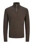 JACK & JONES Megztinis 'JJEEmil' tamsiai ruda