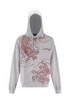 Ed Hardy Megztinis be užsegimo 'Battle Dragon' pilka / raudona