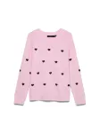 VERO MODA Megztinis 'VMDoffy' rožių spalva / juoda