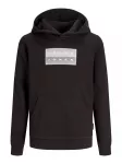 Jack & Jones Junior Megztinis be užsegimo 'JCOFusion' pilka / &scaron;viesiai pilka / juoda