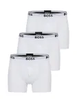 BOSS Boxer trumpikės 'Power' ruda / sidabro pilka / juoda / balta