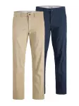 JACK & JONES &bdquo;Chino&ldquo; stiliaus kelnės 'JPSTKane Dave' smėlio / tamsiai mėlyna