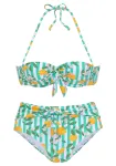BUFFALO Bikinis mėtų spalva / nefrito spalva / &scaron;viesiai oranžinė / balk&scaron;va