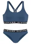 Elbsand Bikinis tamsiai mėlyna jūros spalva / juoda / balta