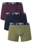 Emporio Armani Boxer trumpikės alyvuogių spalva / vyno raudona spalva / juoda / balta