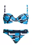 KangaROOS Bikinis dangaus žydra / juoda / balta