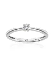 DIAMANT LETERNEL Žiedas 'Ring aus 375 Wei&szlig;gold mit 0.1 Karat Diamant' sidabrinė