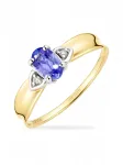 DIAMANT LETERNEL Žiedas 'Ring, mit Tansanit, 375 Gelbgold' auksas