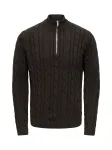 Only & Sons Megztinis 'ONSKIM' tamsiai ruda