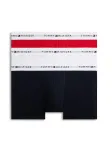 Tommy Hilfiger Underwear Boxer trumpikės 'Essential' tamsiai mėlyna jūros spalva / &scaron;viesiai pilka / raudona / balta