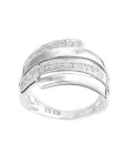 DIAMANT LETERNEL Žiedas 'Ring aus 375 Wei&szlig;gold mit Diamant' sidabrinė
