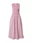 TOMMY HILFIGER Suknelė 'Stripe Smock Sleeveless Fit And Flare Maxi' tamsiai mėlyna / rožių spalva / &scaron;viesiai raudona