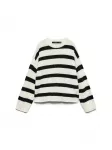 VERO MODA Megztinis 'VMLEA' juoda / balta