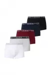 GUESS Boxer trumpikės tamsiai mėlyna / &scaron;viesiai pilka / vy&scaron;ninė spalva / juoda / balta