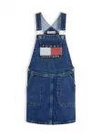 TOMMY HILFIGER Sijonas 'Heritage' tamsiai mėlyna / tamsiai (džinso) mėlyna / ugnies raudona / balk&scaron;va