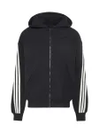 ADIDAS SPORTSWEAR Sportinis džemperis 'Kit 3-Stripes Full-Zip' juoda / balta