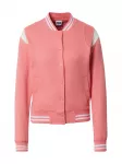 Urban Classics Demisezoninė striukė kremo / &scaron;viesiai rožinė / balta