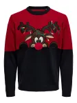 Only & Sons Megztinis ruda / tamsiai raudona / juoda / balta