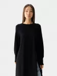 GOBI Cashmere Megzta suknelė 'Gobi Cashmere Side-Slit Maxi Dress' juoda